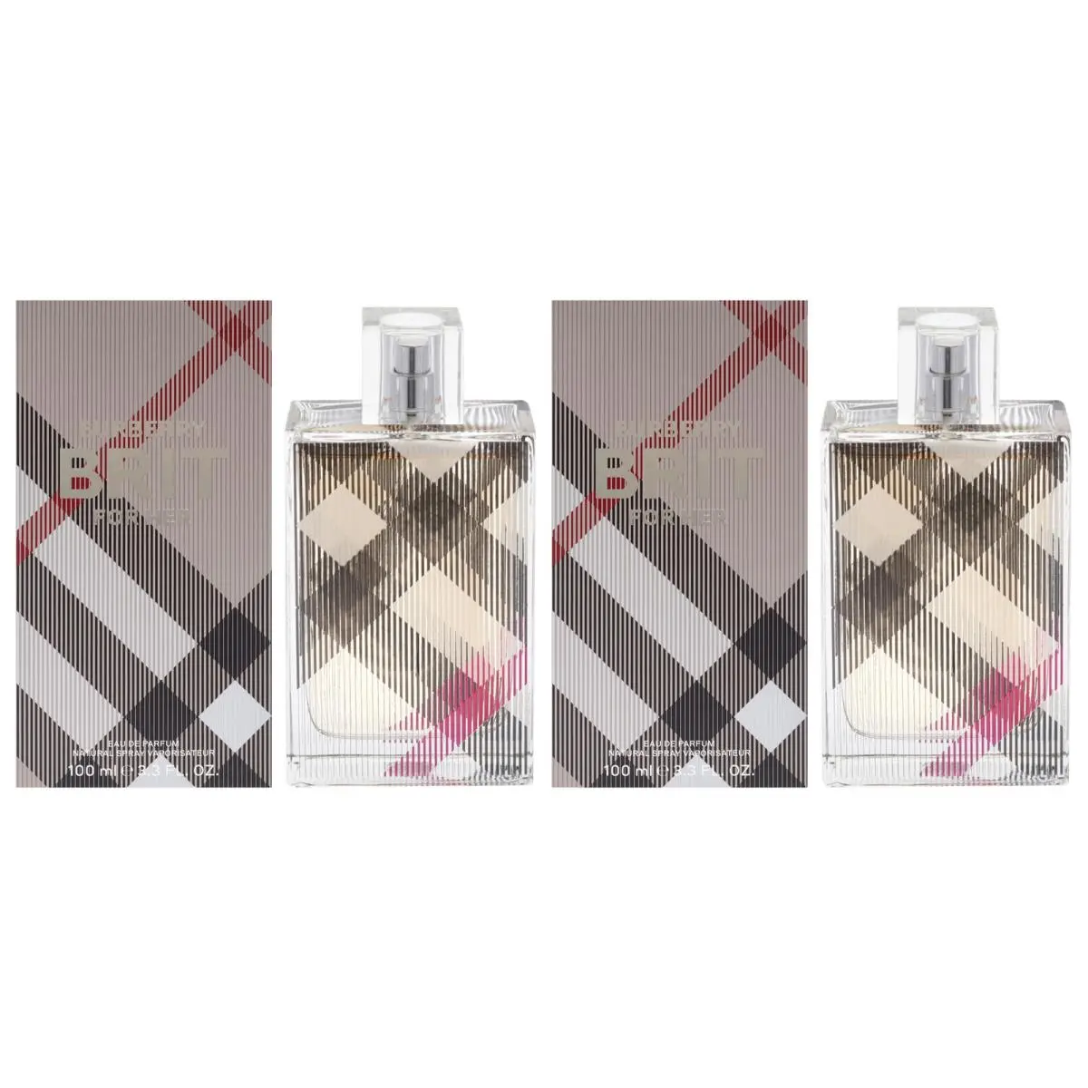 Burberry Brit For Her by Burberry For Women - 3.3 oz Edp Spray - Pack of 2