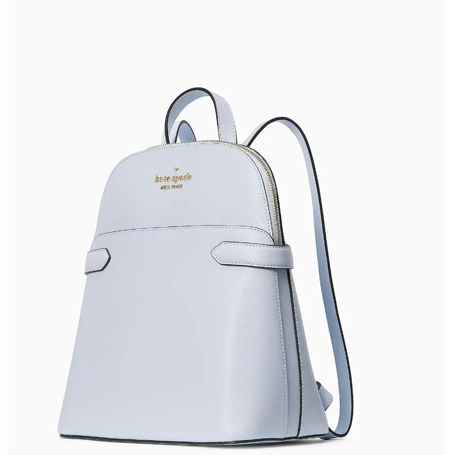 Kate Spade Staci Dome Zip Saffiano Leather Backpack Blue Pale Hydrangea New