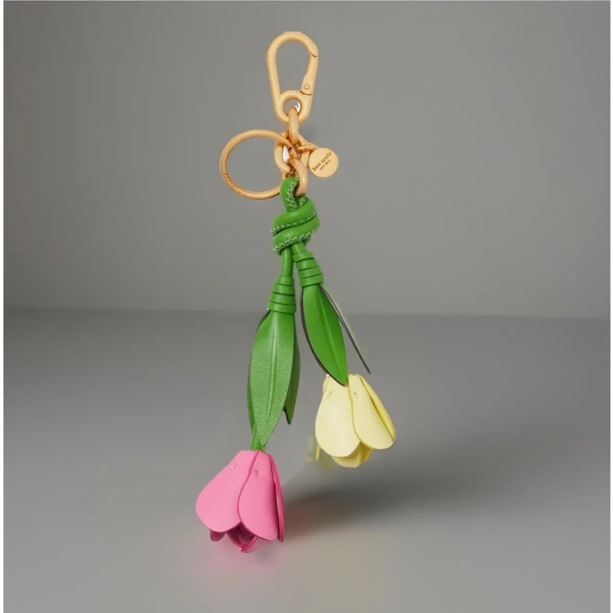 Kate Spade York Leather Tulip Key Fob Keychain Bag Charm In Multi