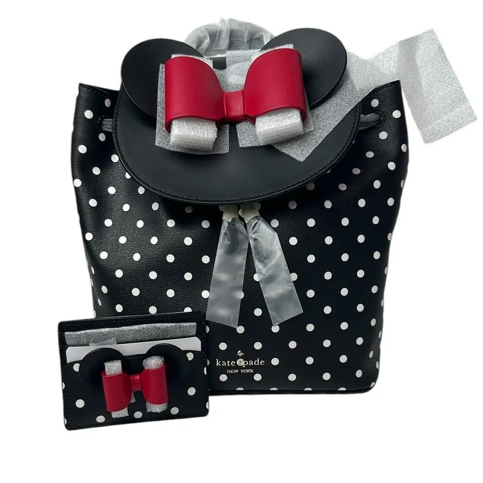 Kate Spade Disney Minnie Mouse Backpack and Matching Card Holder Card