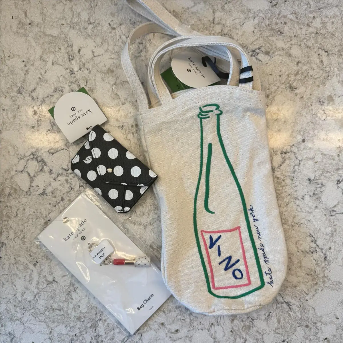 Bundle of Kate Spade New York x Target Items. Bag/wallet/charm