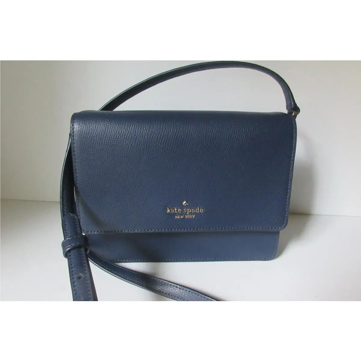 Kate Spade Kristi Crossbody Parisian Blue Leather