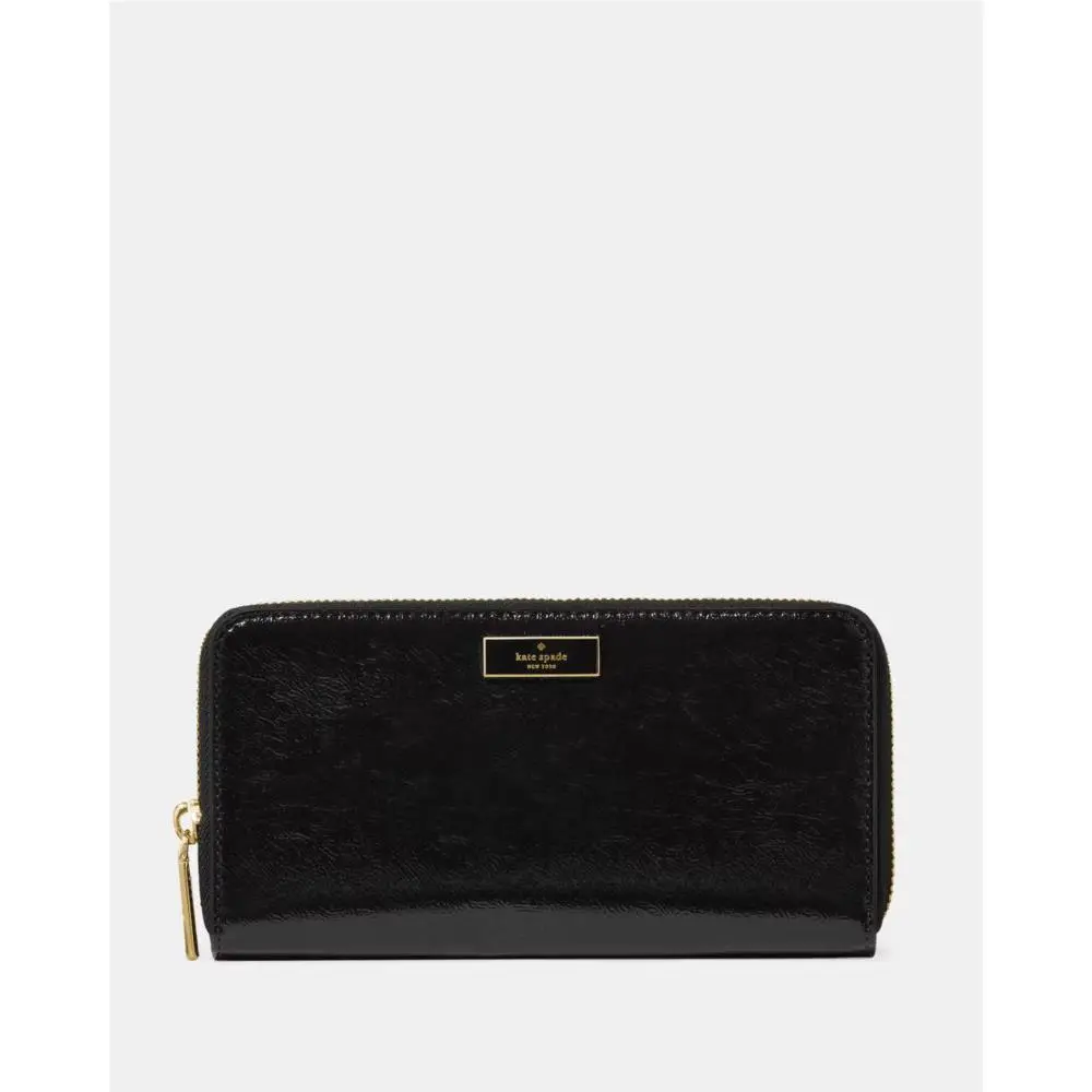 Kate Spade NY Bridget Large Crinkle Patent Continental Wallet 8 X 4