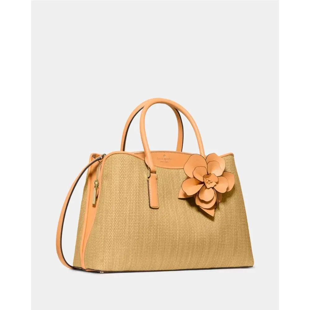 Kate Spade Thompson Street Straw Medium Satchel Bag w/ Charm - KP014
