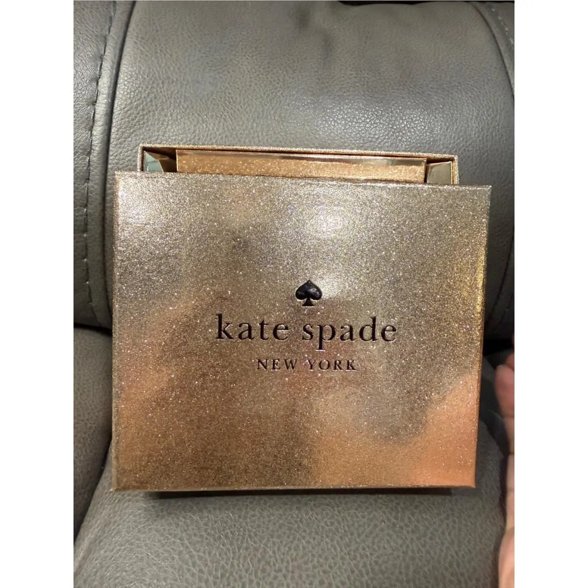 Kate Spade Boxed Small Metallic Saffiano Slim Cardholder Glittering Rose KE816
