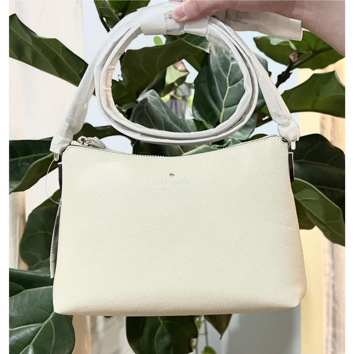 Kate Spade Bailey Pebble Leather Crossbody Bag Buttermilk K4651