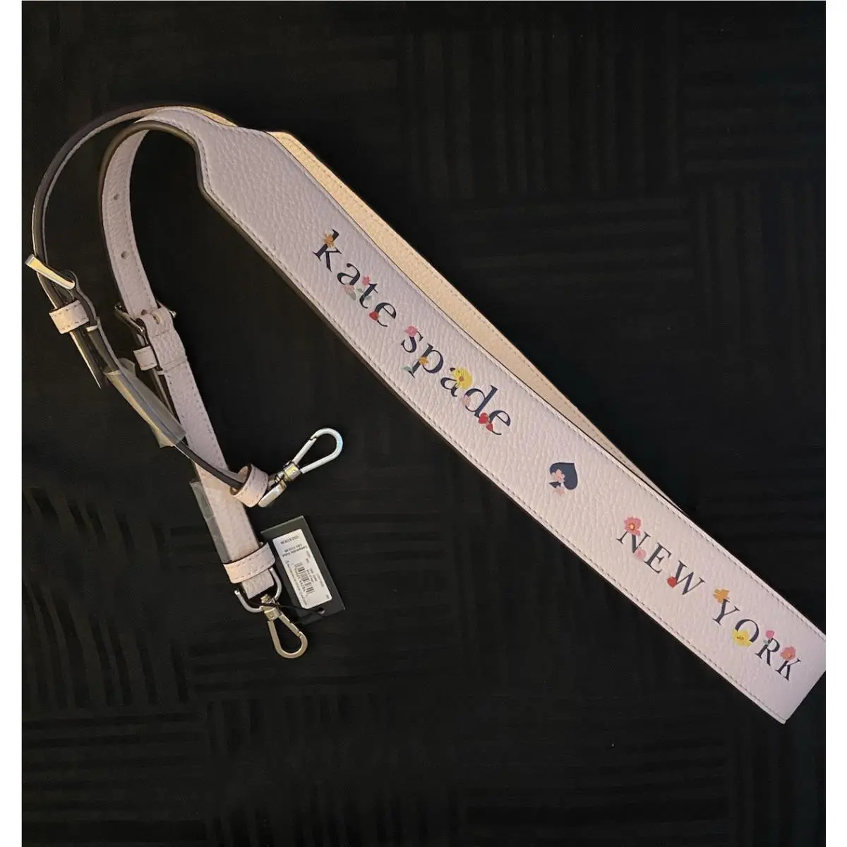 Kate Spade New York Garden Logo Leather Bag Strap Light Rose