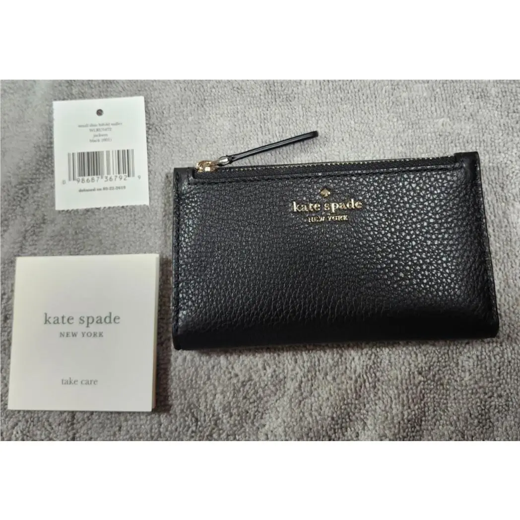 Kate Spade Jackson Small Slim Bifold Wallet WLRU5472 New Old Stock W Tags Black