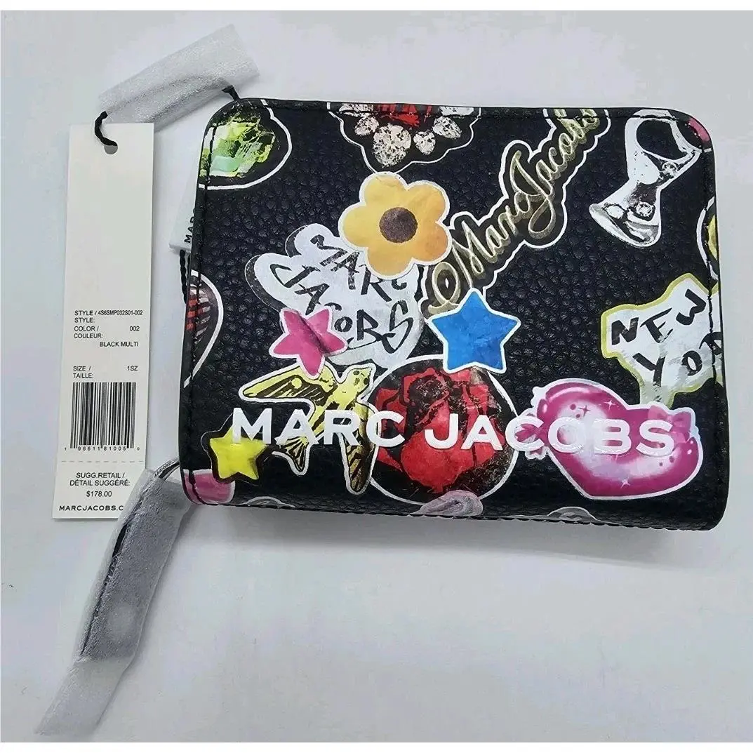 Marc Jacobs Mini Compact Wallet Limited Edition Black MK26034