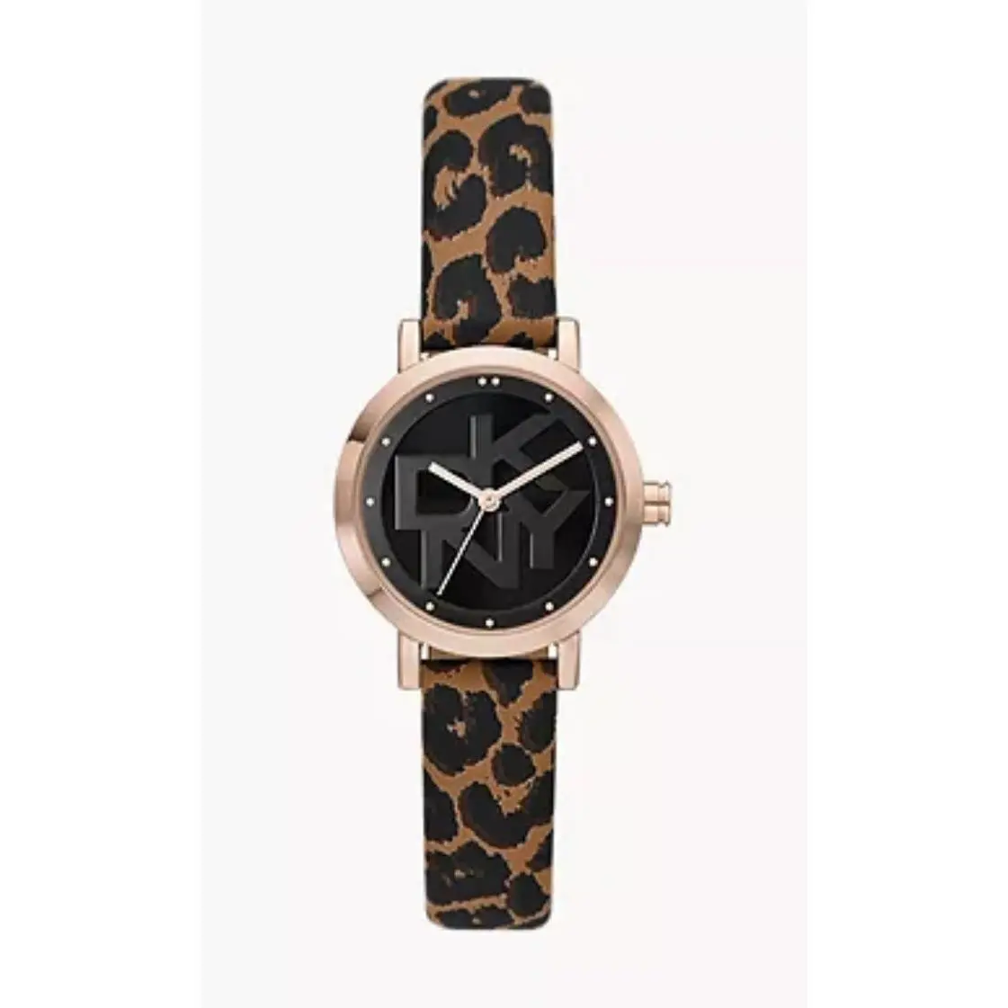 Dkny Soho Three-hand Animal Print Leather Watch NY6639