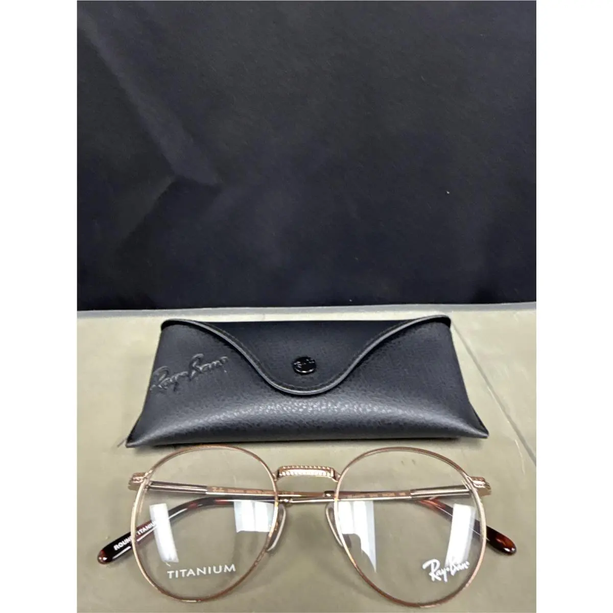 Ray-ban Rx8237v Round Titanium Prescription Eyewear Frames