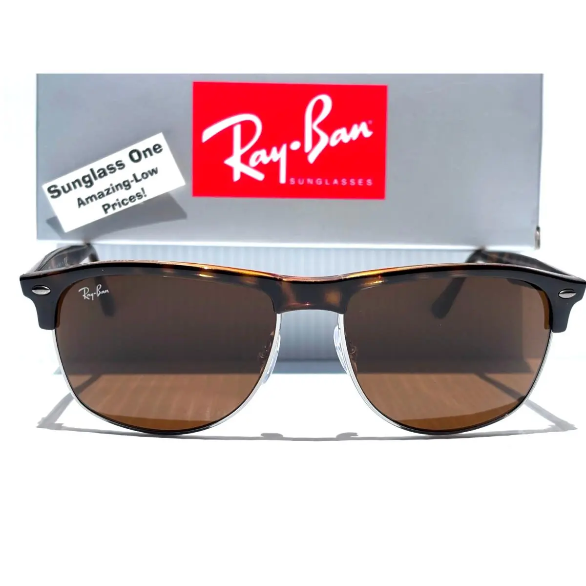 Ray Ban Havana Brown UV Protective Dark Brown Lens Sunglass RB4342 710/73