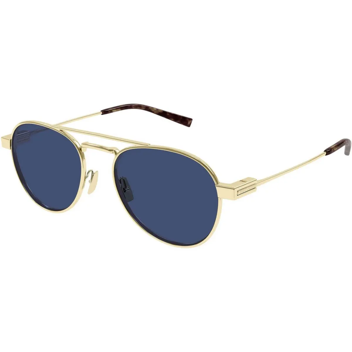 Saint Laurent Ysl SL708 005 Aviator Sunglasses Gold Frame Blue Lenses 54-19-140