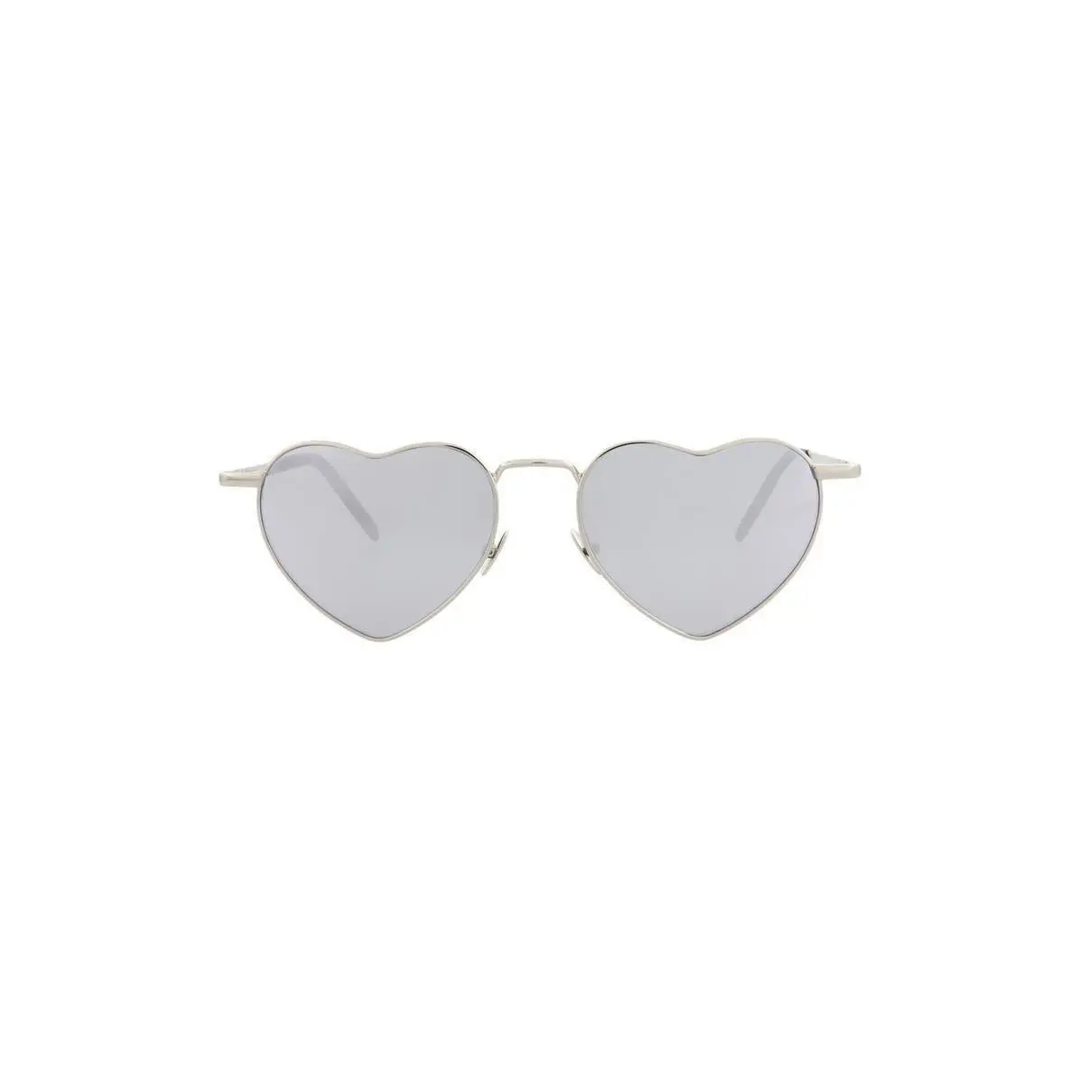 Saint Laurent Women 52mm Heart Metal Sunglasses Silver