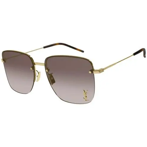 Saint Laurent Ysl SL 312 008 Square Sunglasses Gold Frame Brown Gradient Lenses