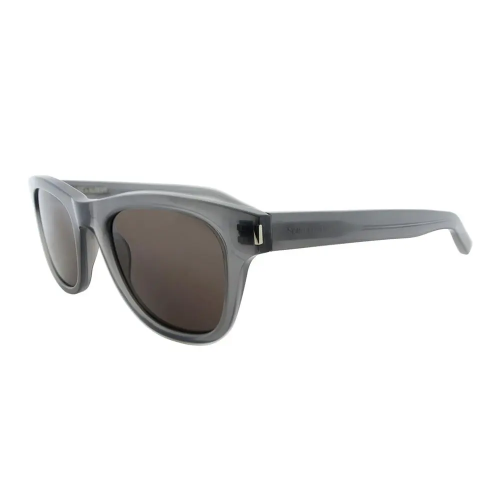 Saint Laurent SL CLASSIC2 Typ Grey Havana Plastic Sunglasses Brown Lens - Frame: Gray, Lens: Brown