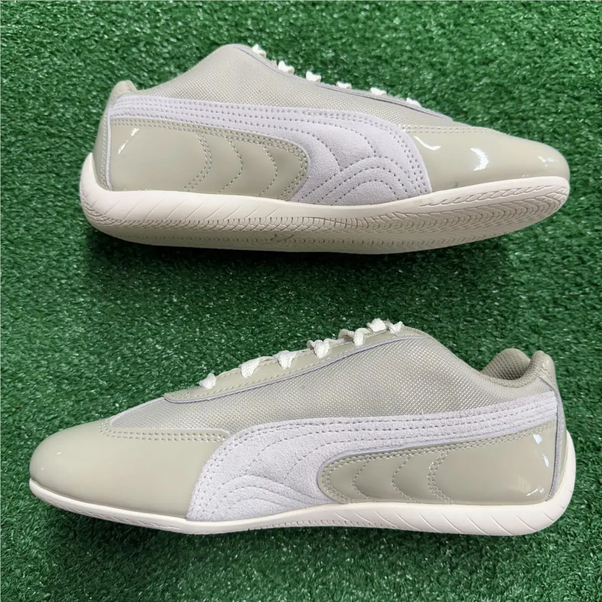 Puma shoes - Speedcat Patent Pebble Grey/Feather Grey - 405418-01 - Cream 0