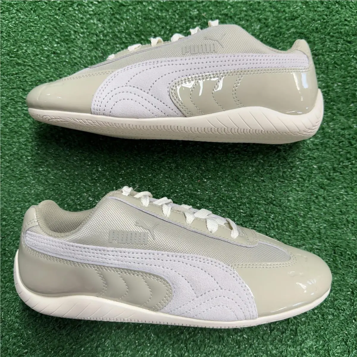 Puma shoes - Speedcat Patent Pebble Grey/Feather Grey - 405418-01 - Cream 7