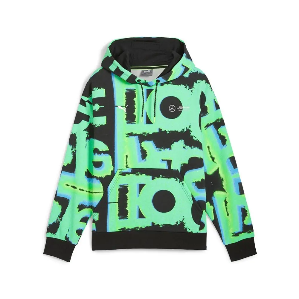 Puma Mapf1 Neon Energy Graphic Pullover Hoodie Mens Black Casual Outerwear 62757