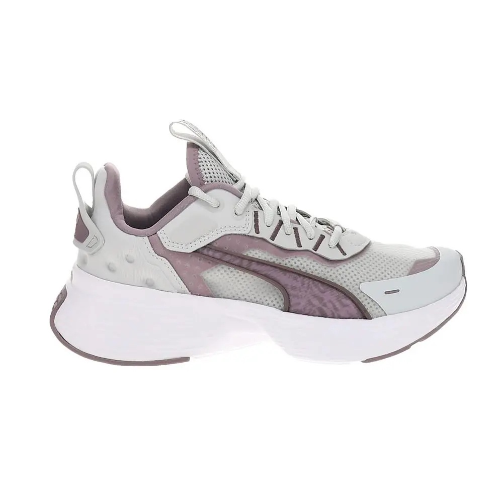 Puma Softride Sway Cheetah Lace Up Womens Grey Sneakers Casual Shoes 31331101