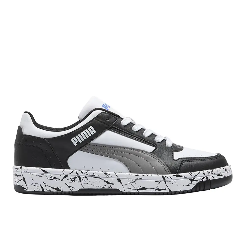 Puma Rebound Joy Low Marble Lace Up Mens White Sneakers Casual Shoes 40305101