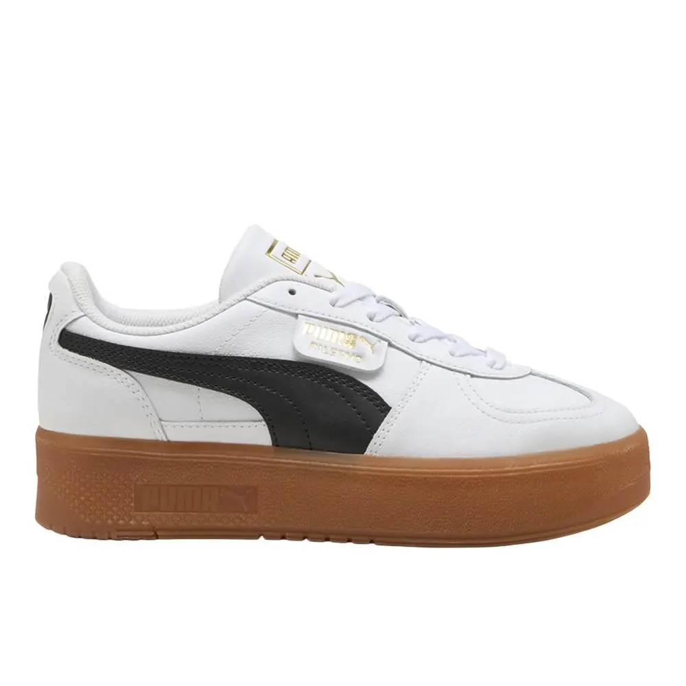 Puma Palermo Elevata Leather Lace Up Womens White Sneakers Casual Shoes 4004610