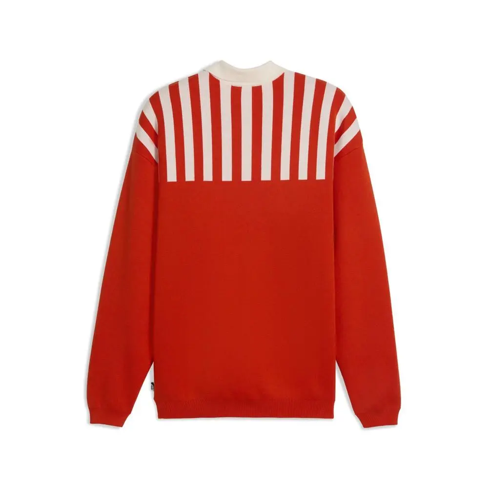 Puma clothing - PUMA The Neverworn Vi Knit Crew Neck Long Sleeve Sweater - 63251222 - Red 0