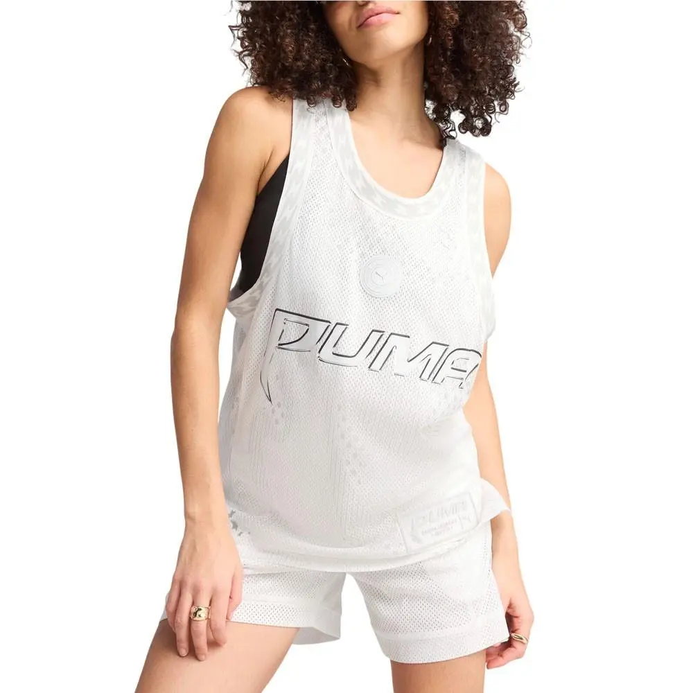 Puma clothing - PUMA JerShe Crew Neck Sleeveless Jersey - 63079801 - White 8