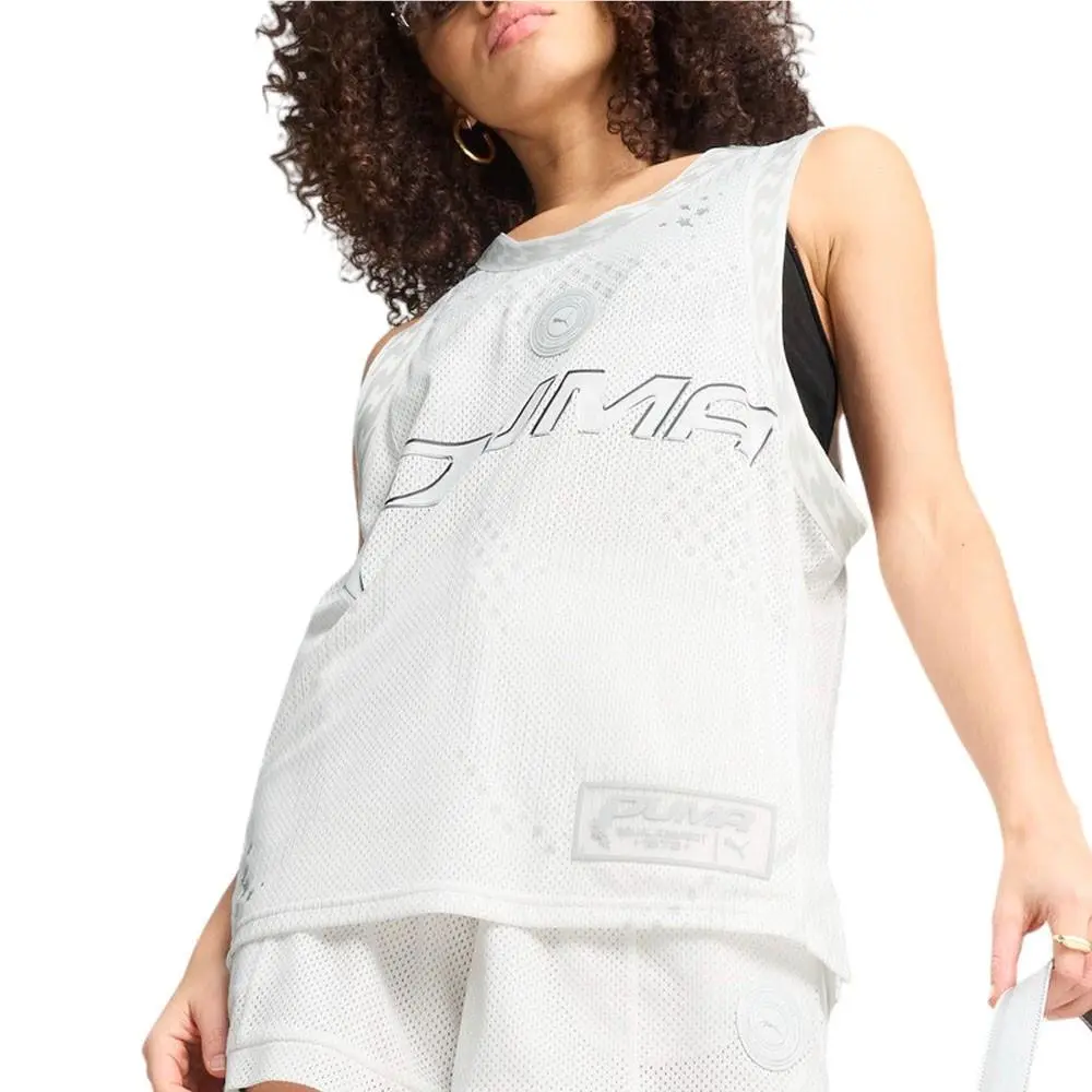 Puma clothing - PUMA JerShe Crew Neck Sleeveless Jersey - 63079801 - White 10