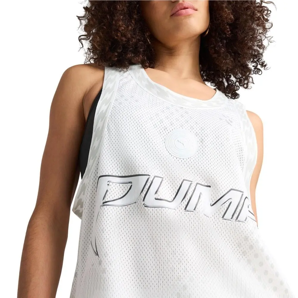 Puma clothing - PUMA JerShe Crew Neck Sleeveless Jersey - 63079801 - White 12