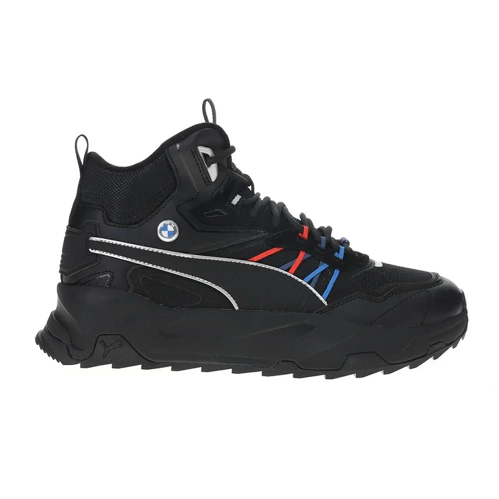Puma Bmw M Motorsport Trinity Mid Wtr Lace Up Mens Black Sneakers Casual Shoes