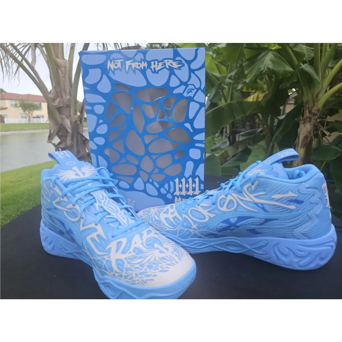 Mens Size 13- Puma Lamelo Ball MB.04 Lafrancé Baby Blue/ White 310697-01