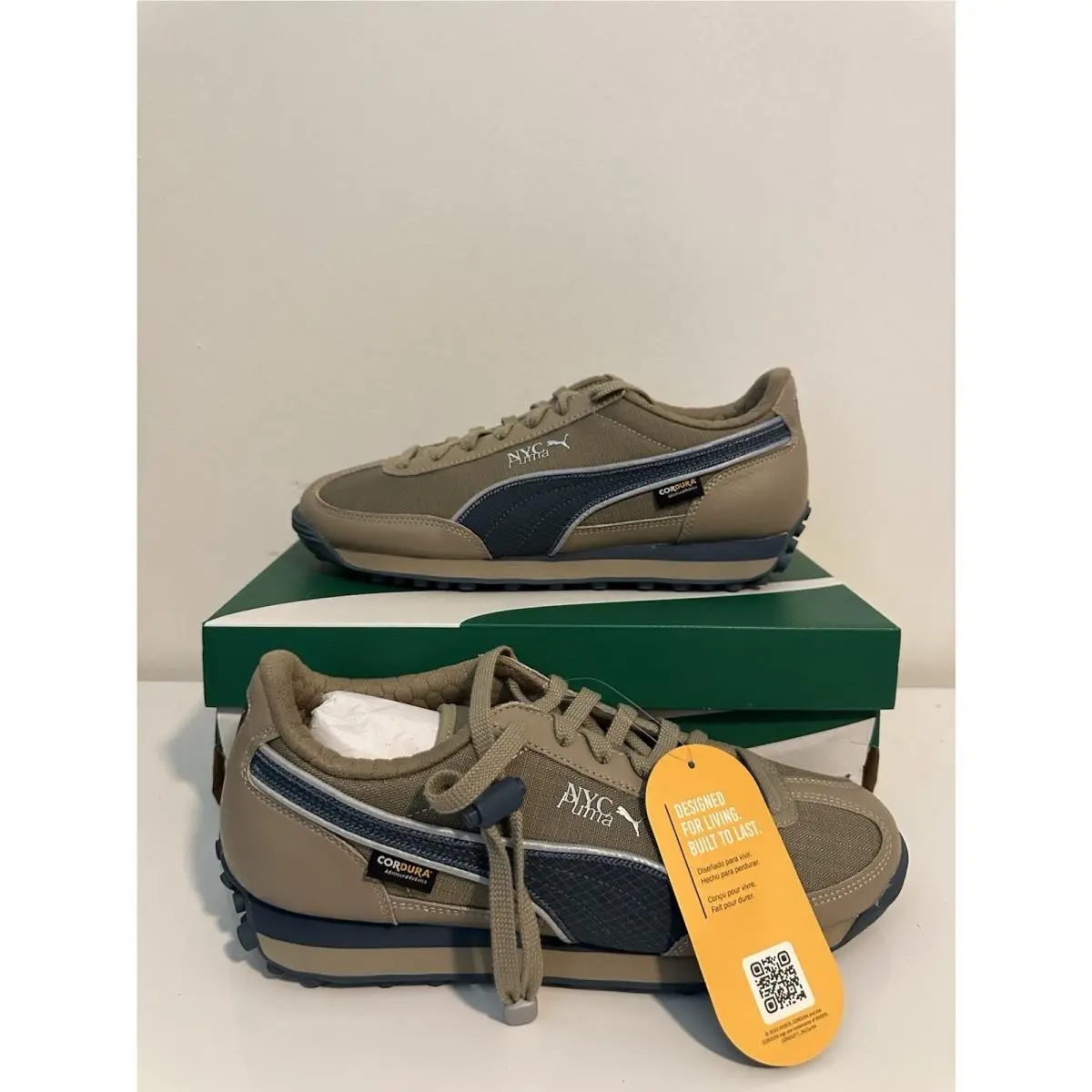 Size 10.5 Puma Easy Rider Cordura Nyc Long Run Pack Brown Shoes 401094-01 Mens