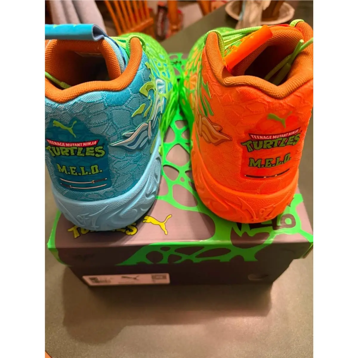 Puma shoes - PUMA Teenage - Teenage - 311307-01 - Orange/Blue Green 5