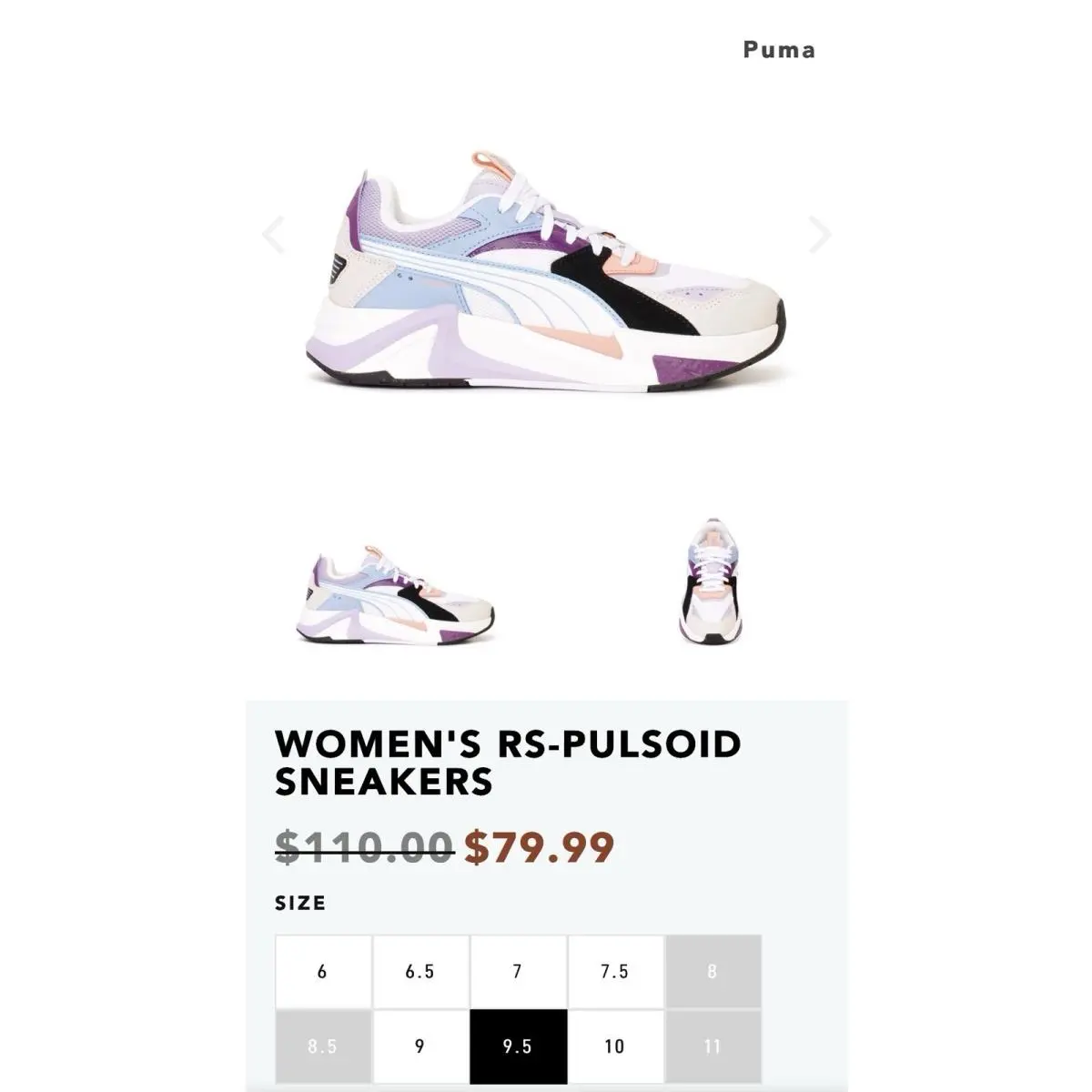 Puma shoes - Puma RS - 392497 01 - Whiye/Vivid Violet/Light Blue 6