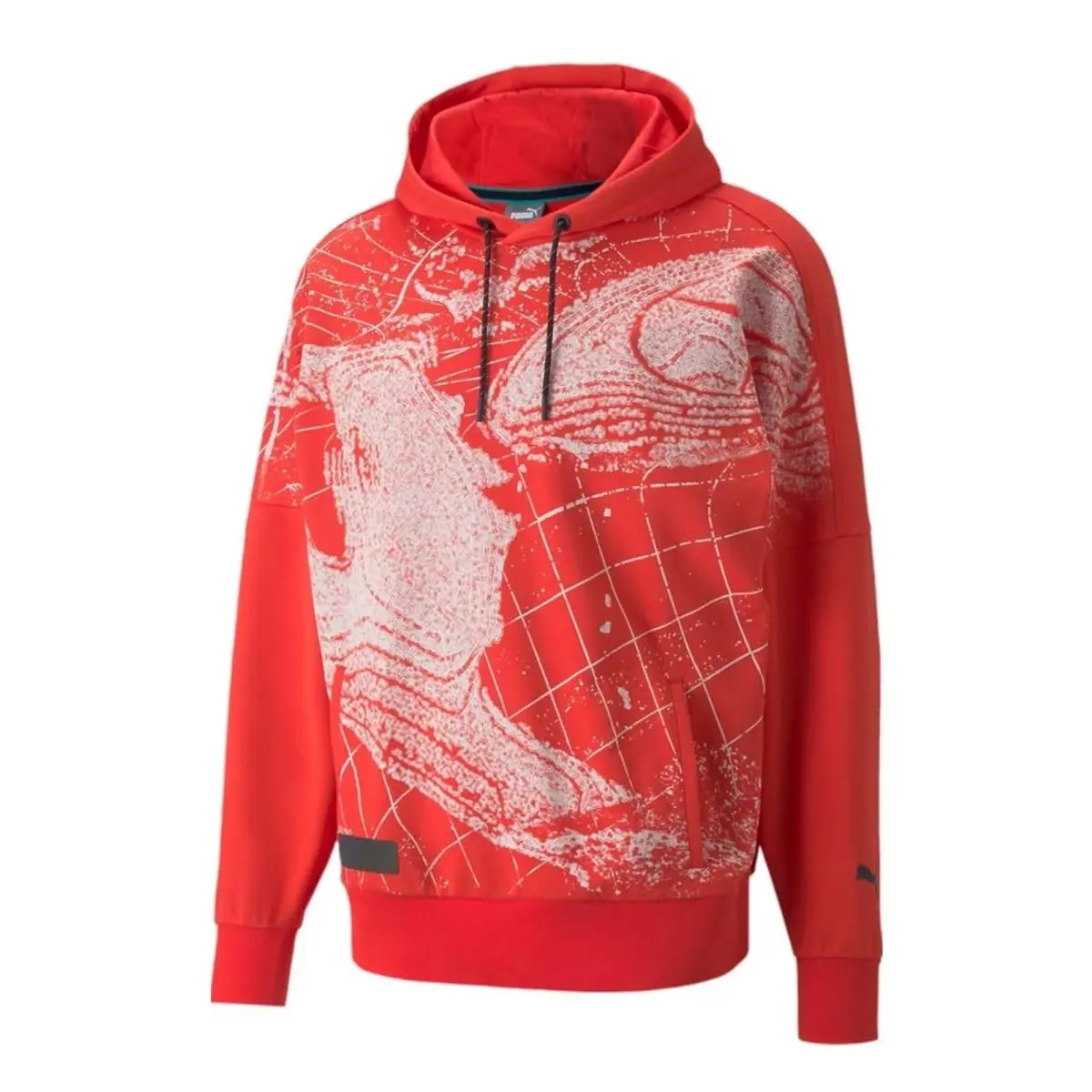 Puma Mens Mercedes F1 Statement Hoodie Hibiscus Red Size Medium