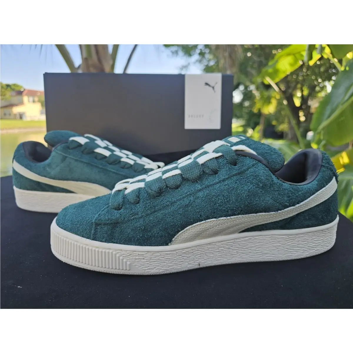 Mens Size 13 Puma Suede XL Jackhammer Dark Myrtle Green Mens Shoes 398932-01