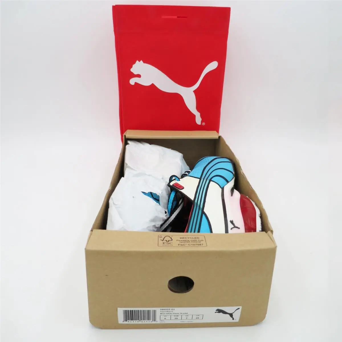 Puma shoes - PUMA Toori Run C - Toori Run - 186555 01 - Blue-White-Flame Scarlet (UPC: 886378021461) 17