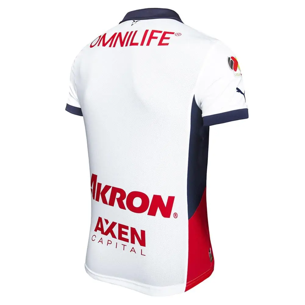 Puma clothing - PUMA Chivas Away Promo Collared Short Sleeve Soccer Jersey - 70618801 - White (UPC: 197671669008) 0