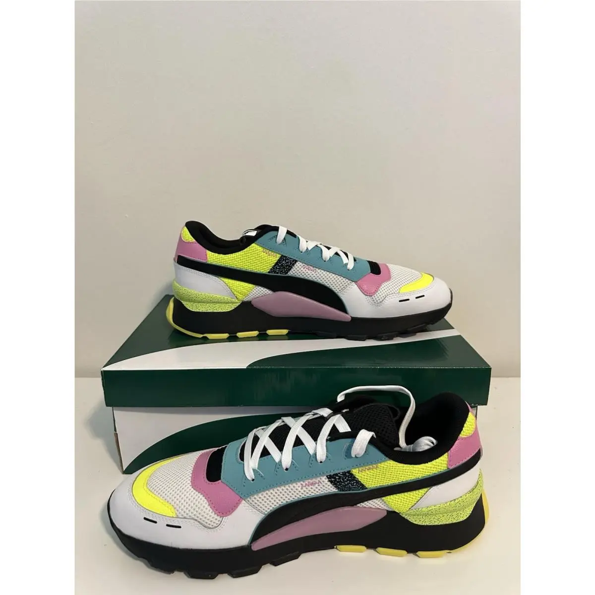 Puma shoes - Puma RS - 385812-01 - Puma White-Puma Black-Opera Mauve-Yellow Alert 1