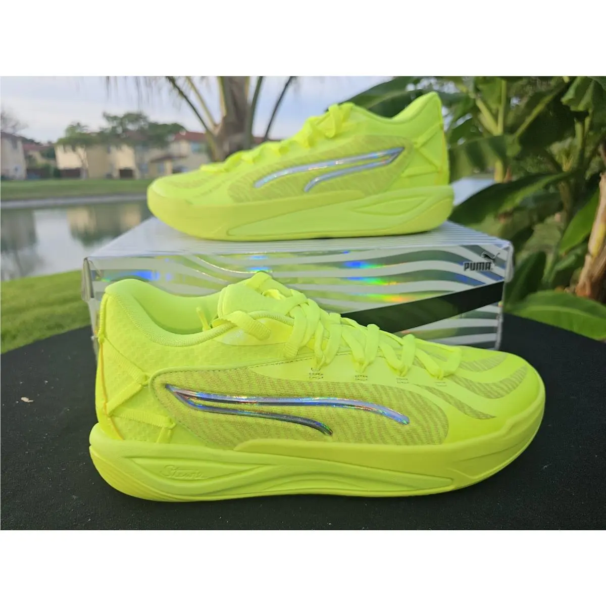 Puma shoes - PUMA Stewie 4 Flawless Basketball - 31217203 - Yellow (UPC: 198551619168) 0