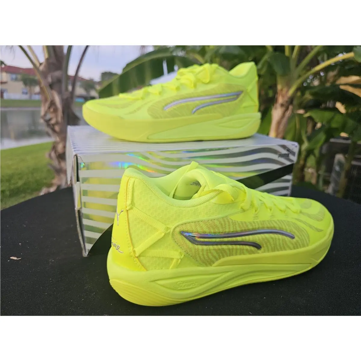 Puma shoes - PUMA Stewie 4 Flawless Basketball - 31217203 - Yellow (UPC: 198551619168) 1