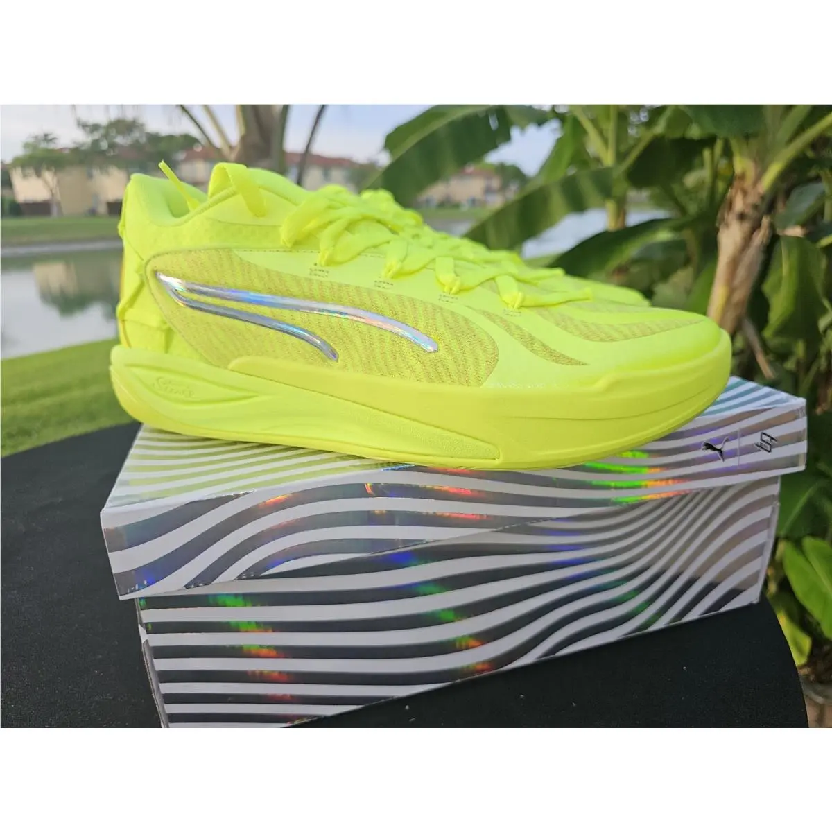 Puma shoes - PUMA Stewie 4 Flawless Basketball - 31217203 - Yellow (UPC: 198551619168) 4