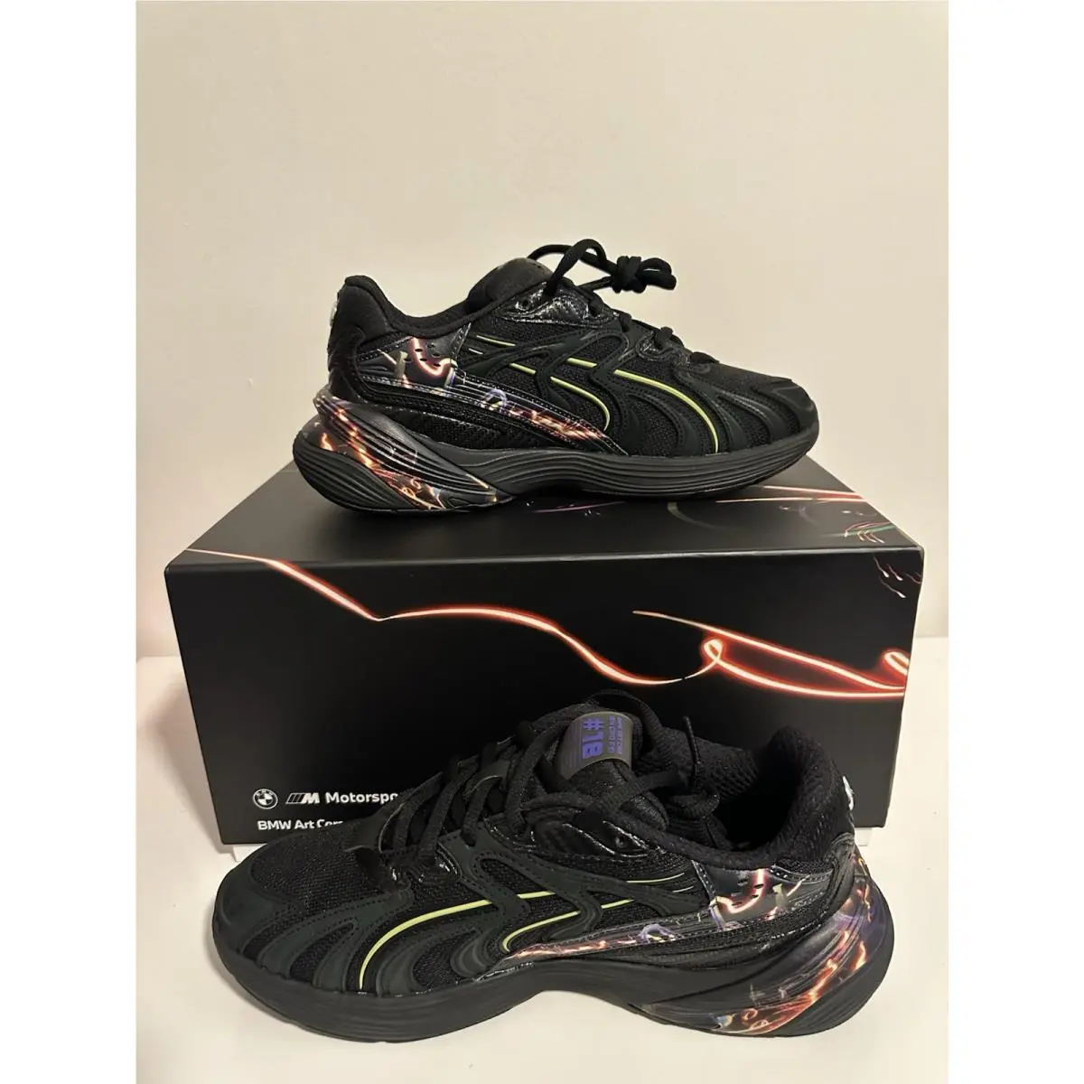 Puma shoes - BMW MMS Inverse Cao Fei - 309048-01 - Black, Yellow, Multicolor 1