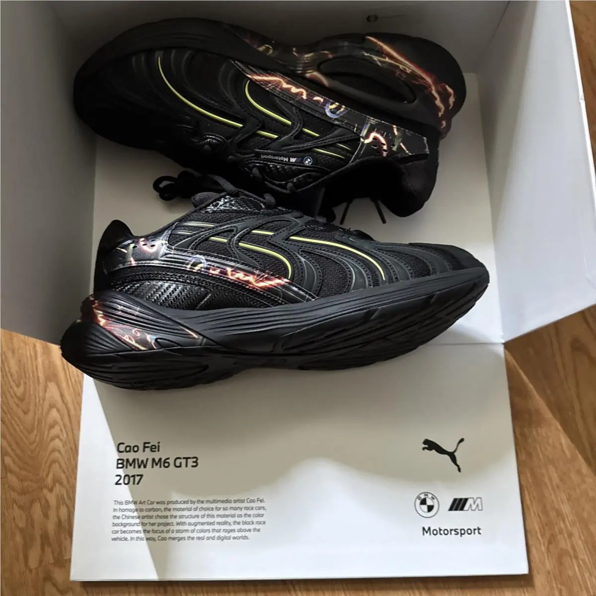 Puma shoes - BMW MMS Inverse Cao Fei - 309048-01 - Black, Yellow, Multicolor 0
