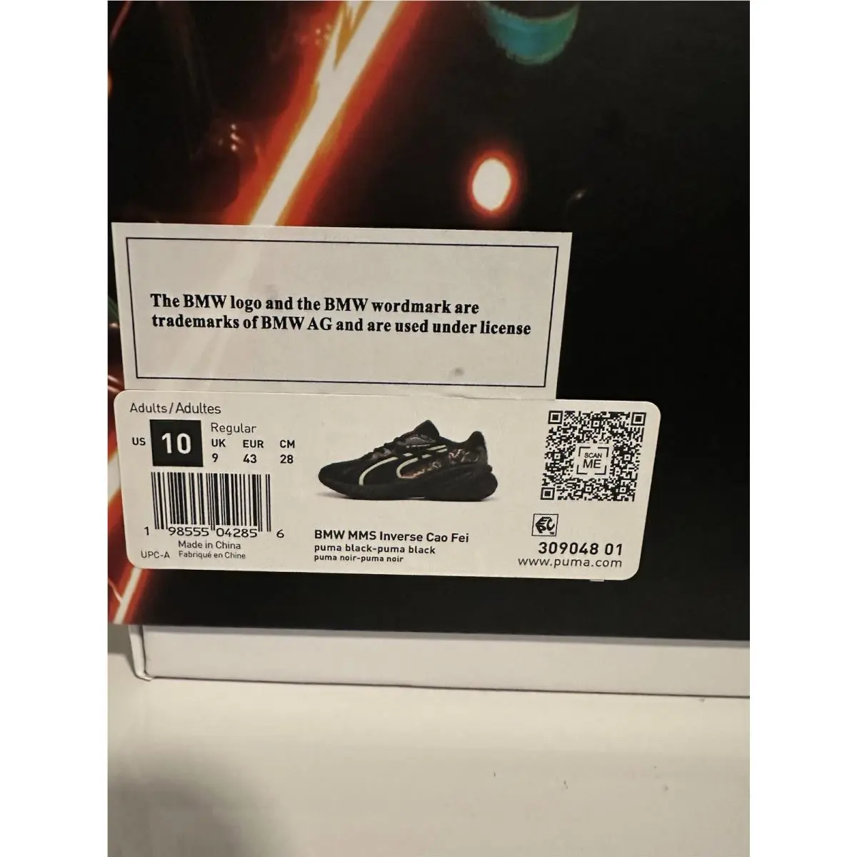 Puma shoes - BMW MMS Inverse Cao Fei - 309048-01 - Black, Yellow, Multicolor 4