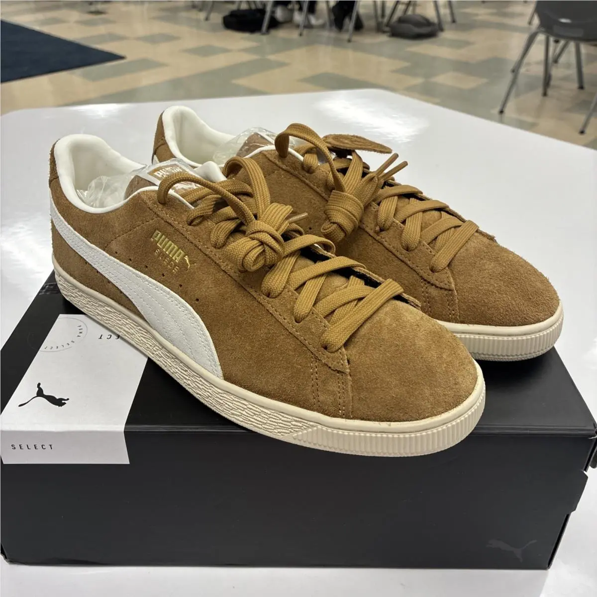 Puma Suede Charles F Stead V Lace Up Mens Brown Sneakers Casual Shoes 40376703