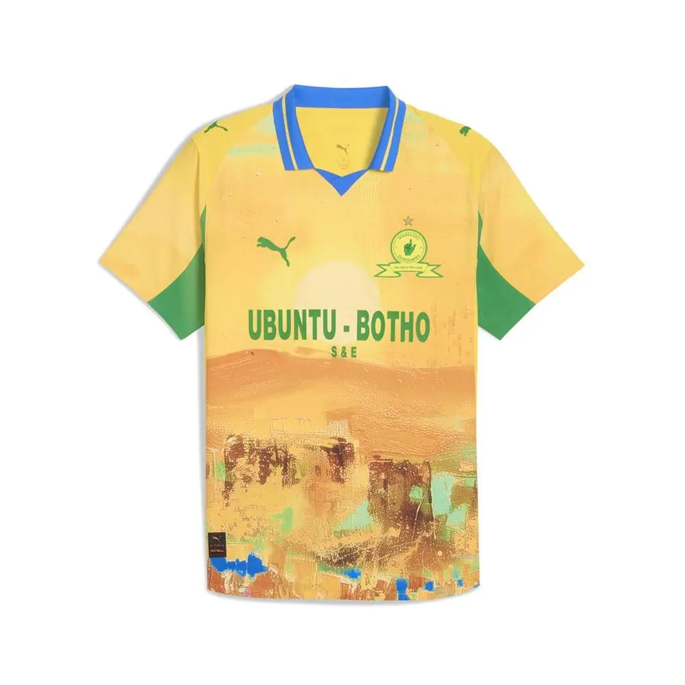 Puma X Kidsuper Mamelodi Sundowns Collared Short Sleeve Authenti X Kidsuper Mamelodi Sundowns Collared Short Sleeve Soccer Jersey