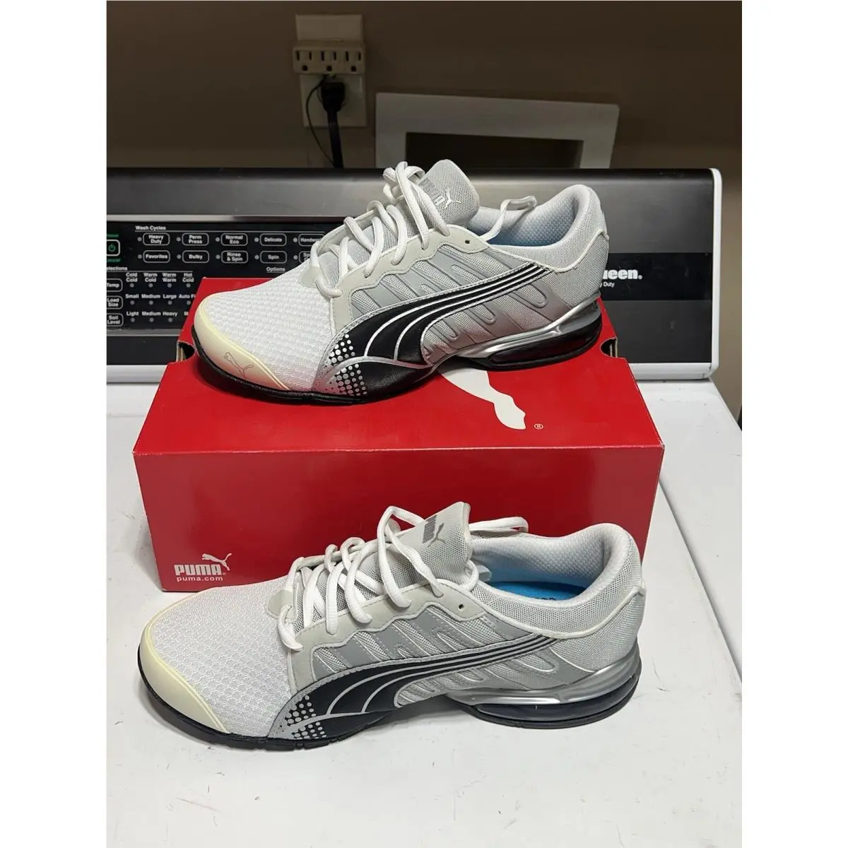 Puma Style 184372 05 Cell Volt M White Black Silver Men’s Size 9