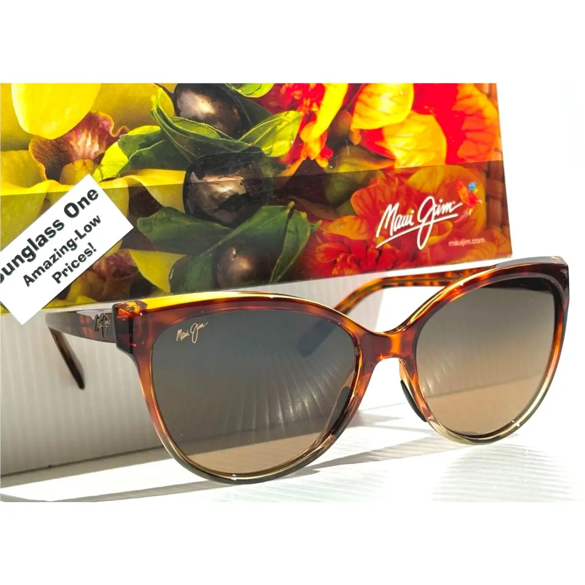 Maui Jim Olu Olu Tortoise Tan Polarized Hcl Bronze Glass Sunglass HS537-10A